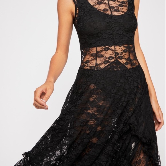 Free People Intimately French Courtship Floral Lace
Ruffle Romantic Maxi Slip - Picture 3 of 7
